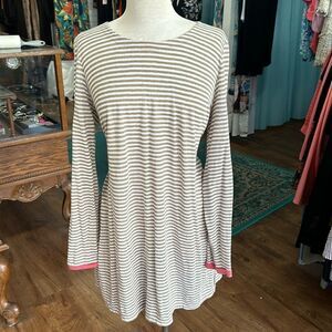 Eileen Fisher Striped Long Sleeve Tunic Size Small